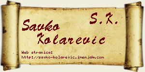 Savko Kolarević vizit kartica